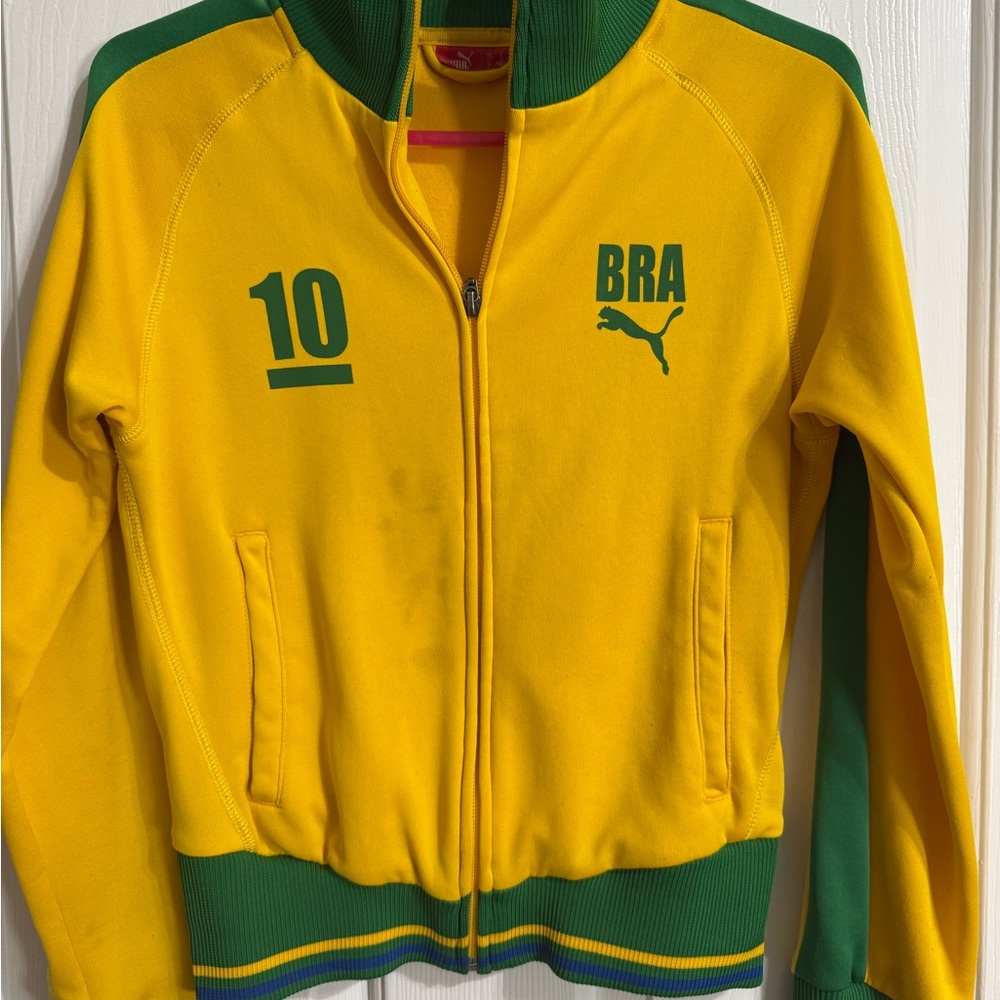 Puma Brazil Yellow and Green Track Jacket